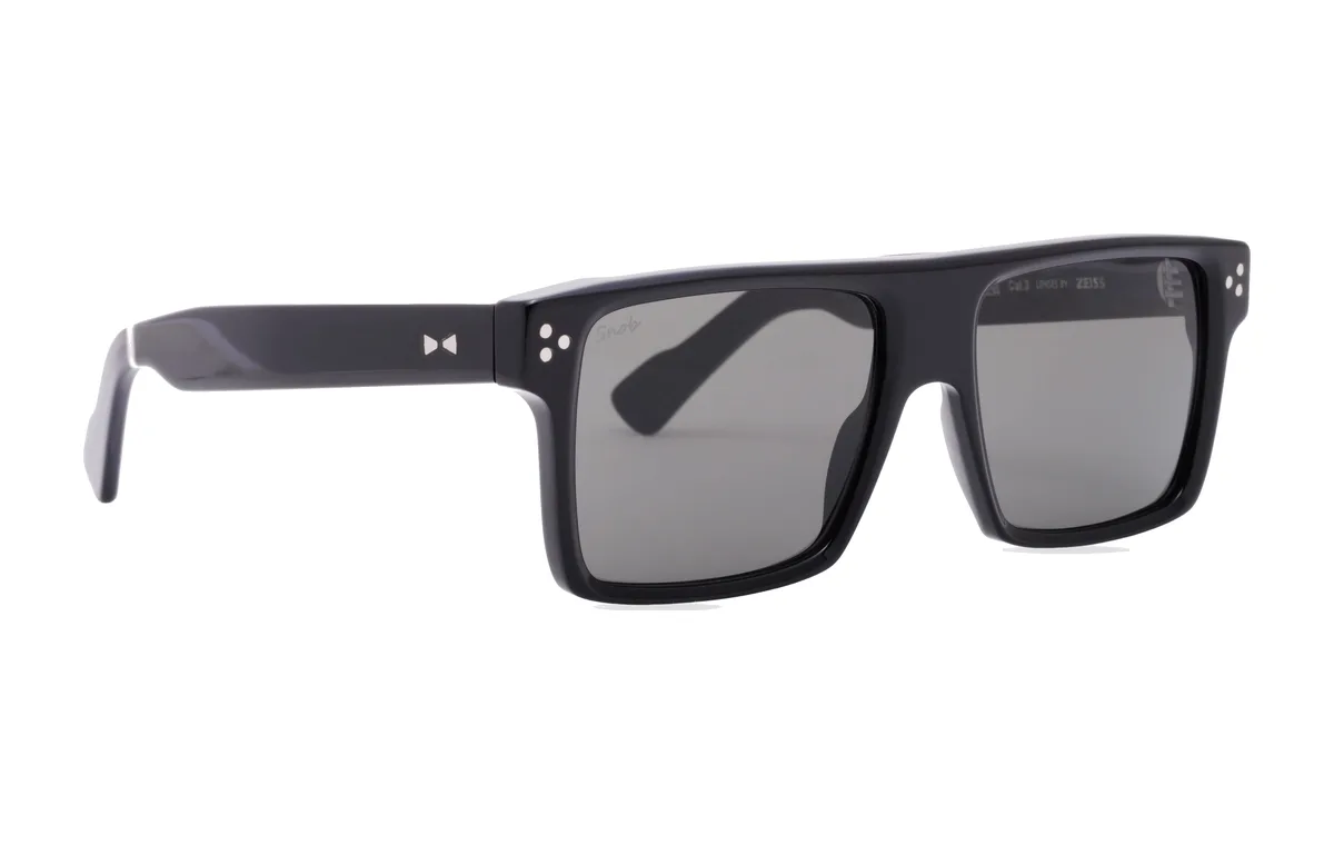 Óculos de sol Snob Milano SNA1003, armação preta de linha superior recta