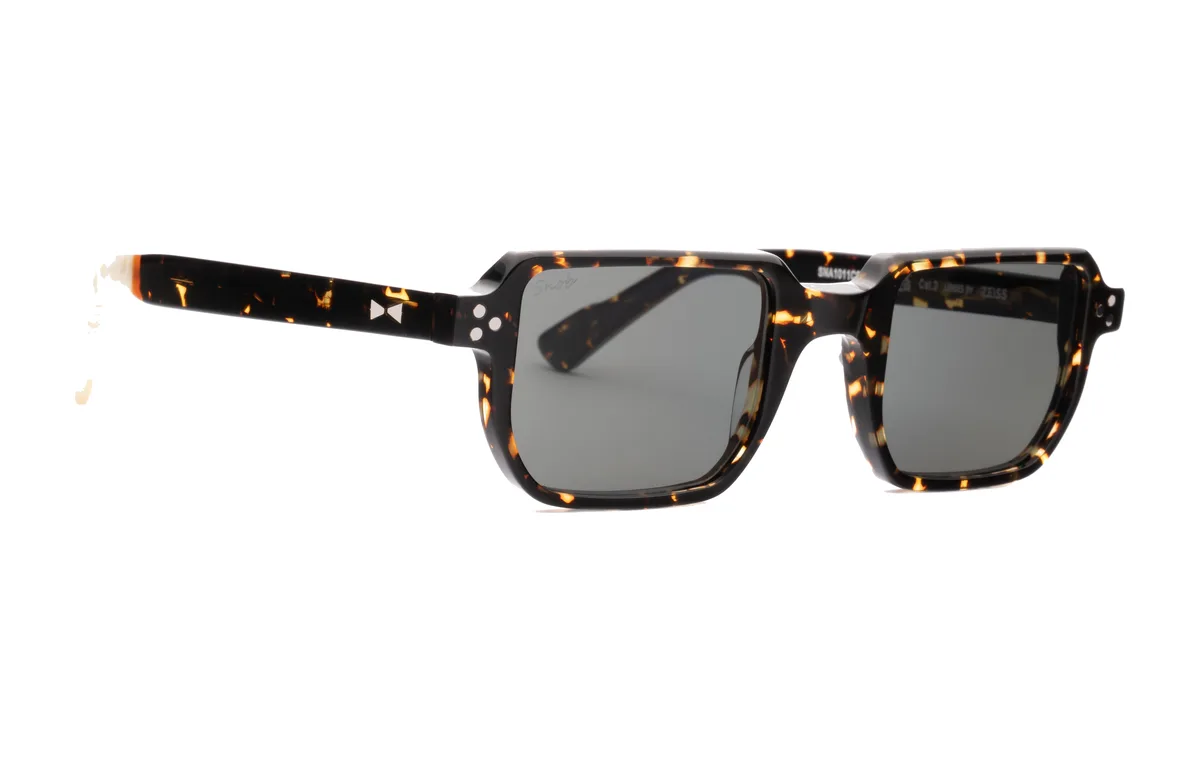 Óculos de sol Snob Milano SNA1011, armação quadrada em tartaruga com lente escura