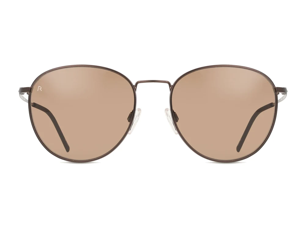 Óculos de sol Rodenstock R1426 B, oval em metal com lente castanha