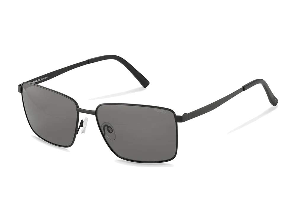 Óculos de sol Rodenstock R1443 A, retangular em metal preto
