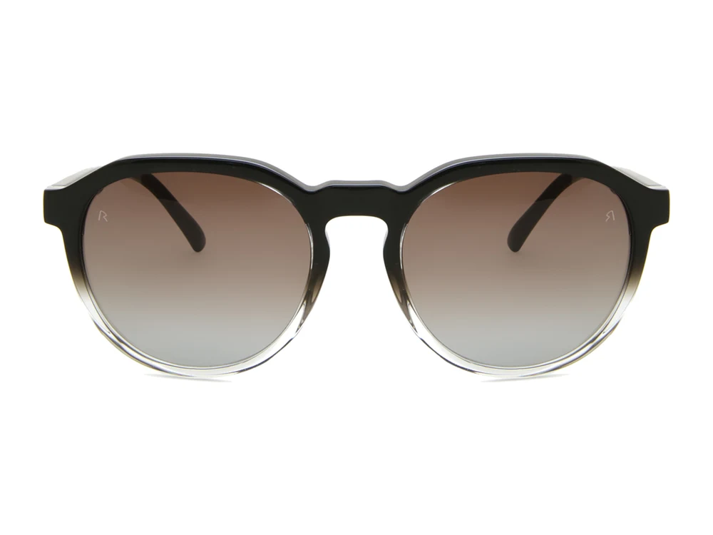 Óculos de sol Rodenstock R3318 A, oval preto com lente degradé