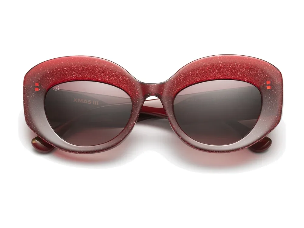Óculos de sol Woodys WISH 01, acetato vermelho com brilho, de frente